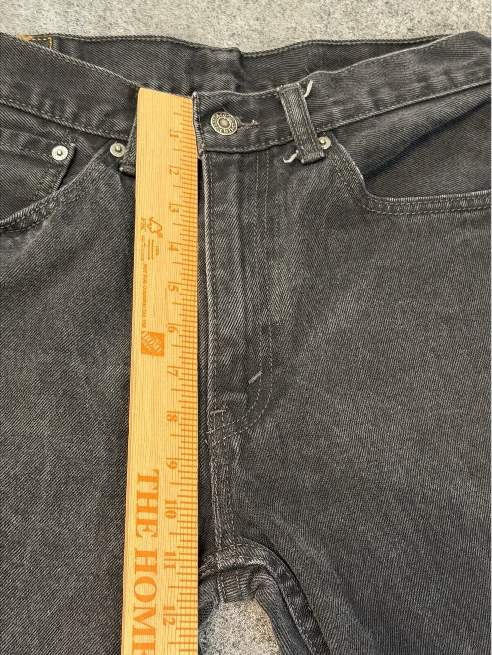 Levis 505 Regular Fit Jeans Mens 34x30 Black Faded Straight Leg Denim